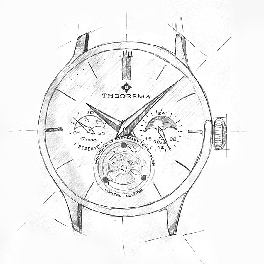 Hand drawing sketch of the collection Bern Theorema
