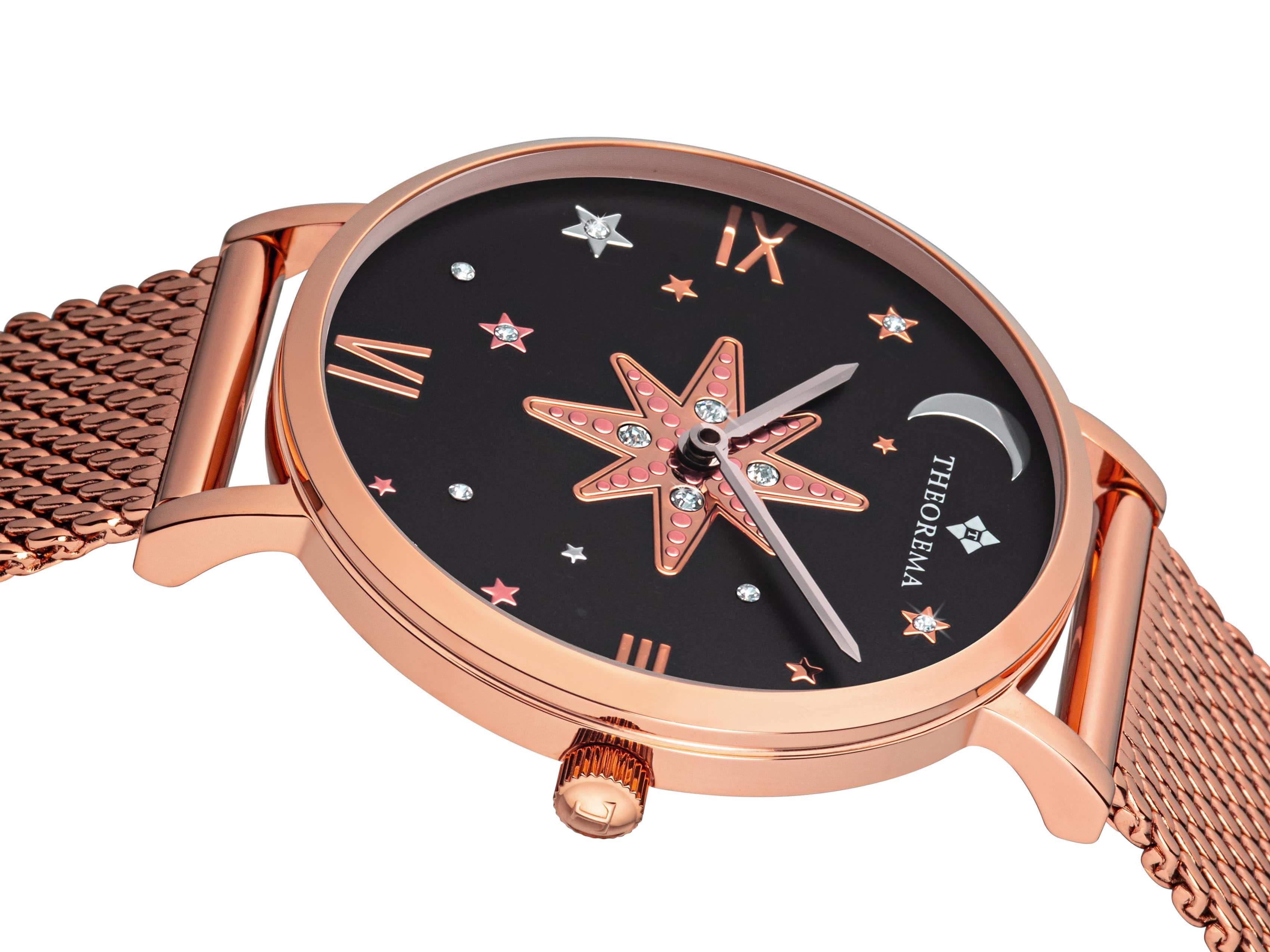 Rose ladies watch with a quartz Japan made movement and 5 ATM.