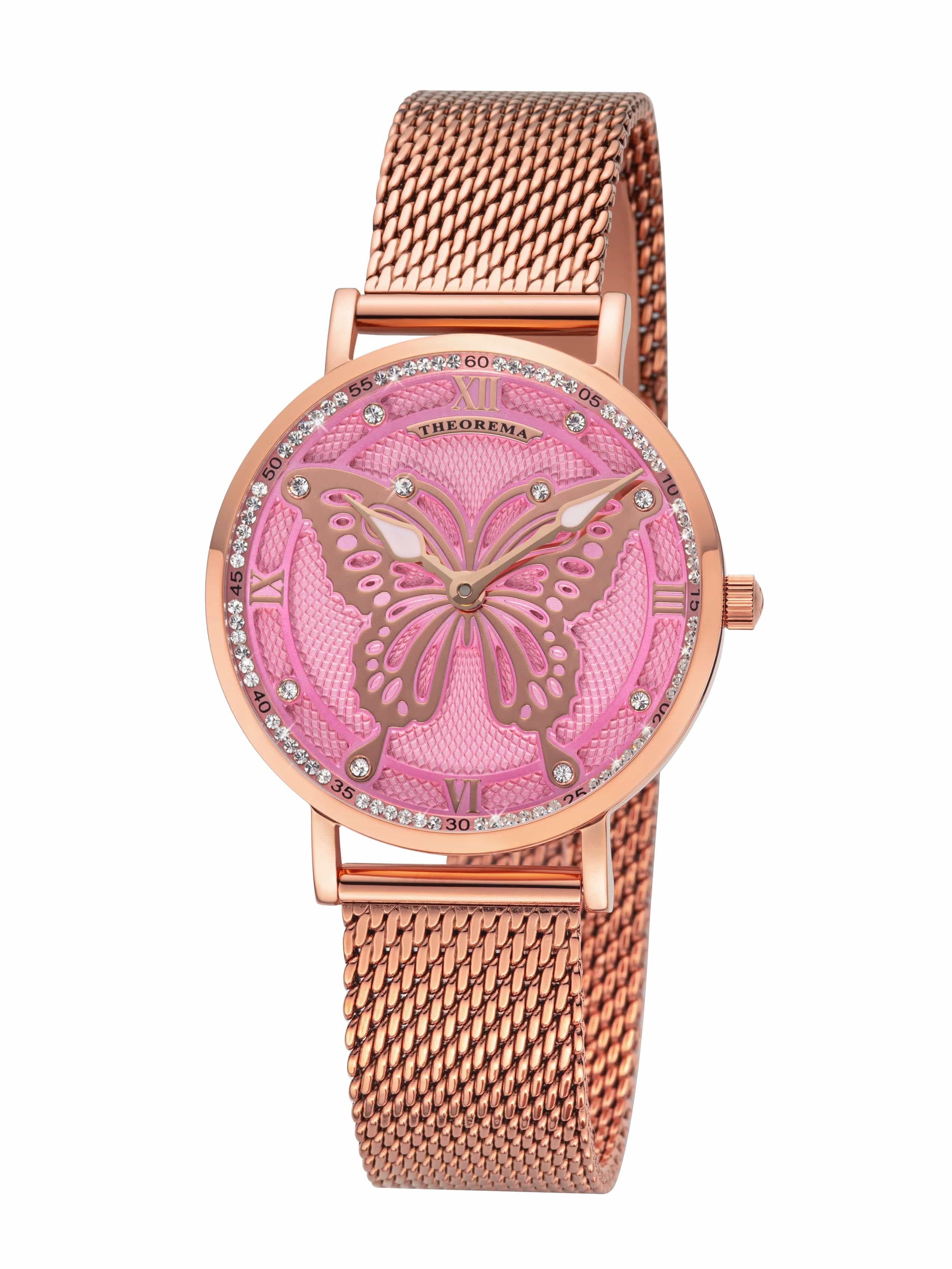 S3＃玫瑰花窗(贝壳光)茶犁切り売り海外装飾マステ薔薇蝶 Quartz Mariposa Theorema - GM-810-9 | Rose | – Tufina Watches