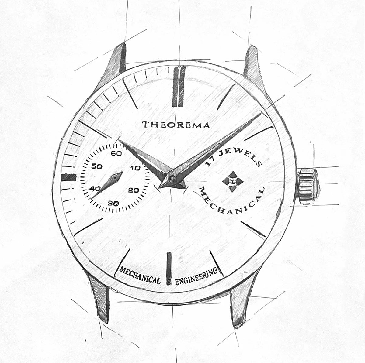 Hand drawing sketch of the collection Portofino Theorema