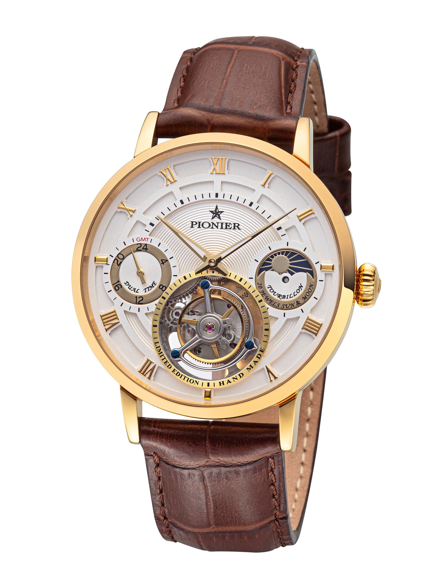 Handmade Lausanne Tourbillon by Pionier Germany - GM-905-3 |Gold