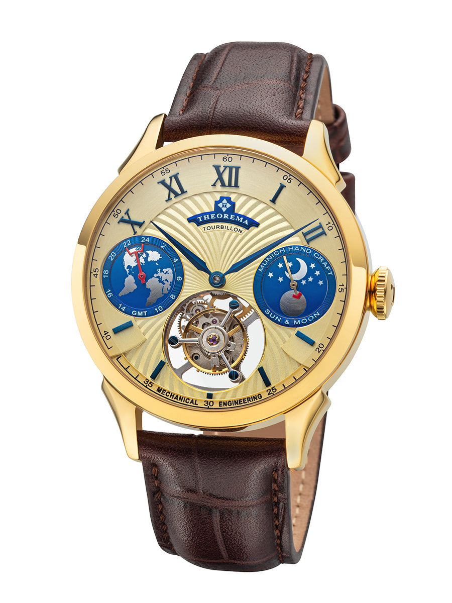 Limited Edition. Lugano Tourbillon by Theorema Germany GM9043 Gol