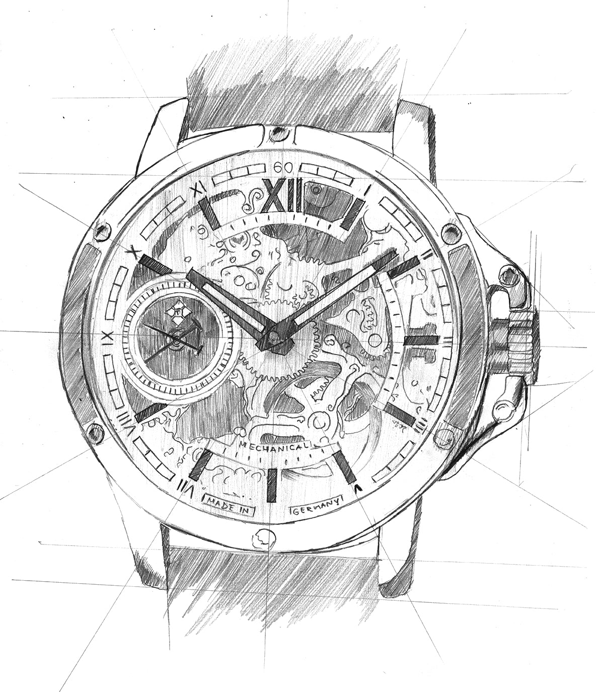 Hand drawing sketch of the collection Lagos by Theorema Germany