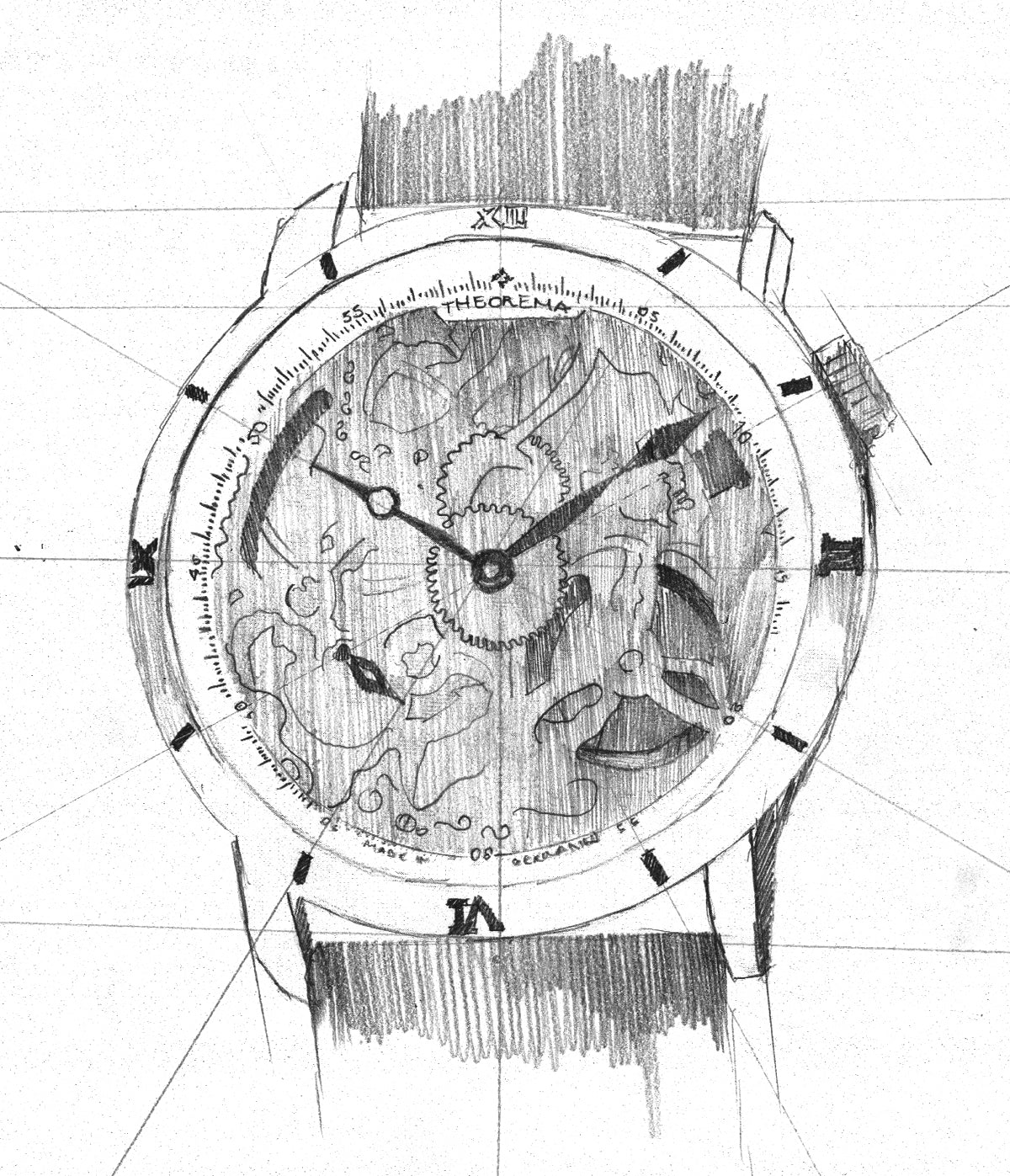 Hand drawing sketch of the collection Rio by Theorema Germany