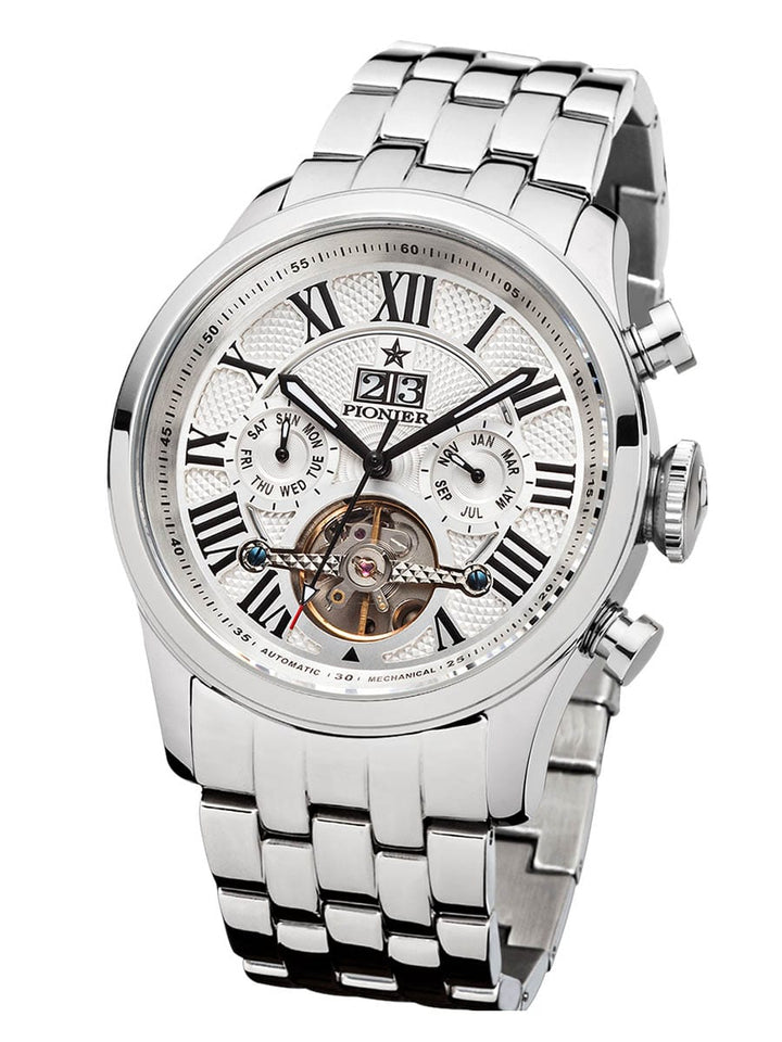 Automatic Havana P7001-10| Silver | Pionier Germany – Tufina Watches