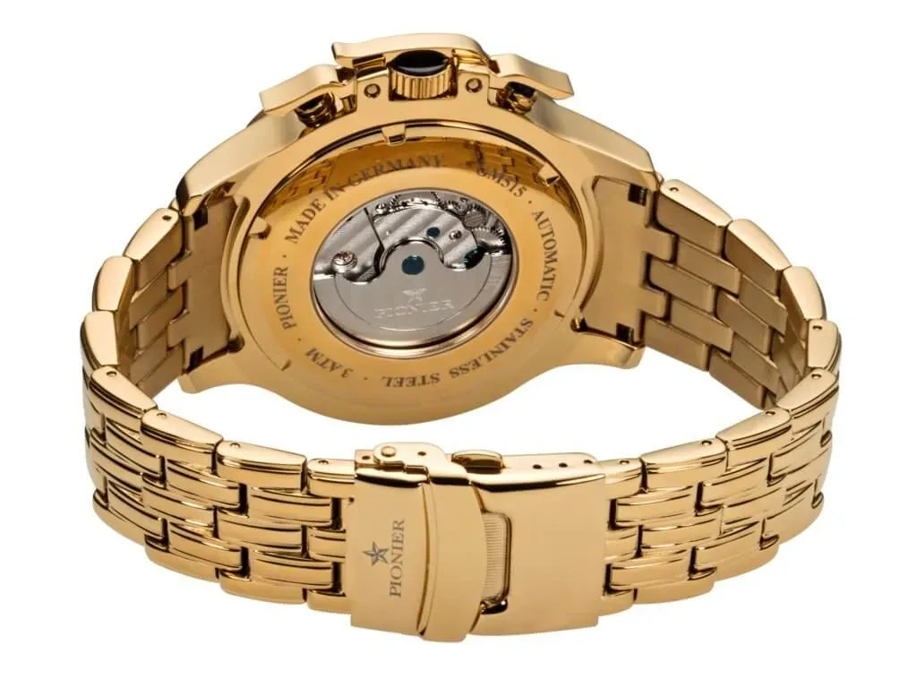 Amsterdam Automatic Calendar Watch by Pionier GM-515-9 |Gold