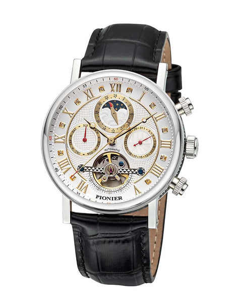 Automatic Diamonds watch with calendar by Pionier Germany