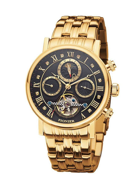 Automatic Diamonds watch with calendar by Pionier Germany