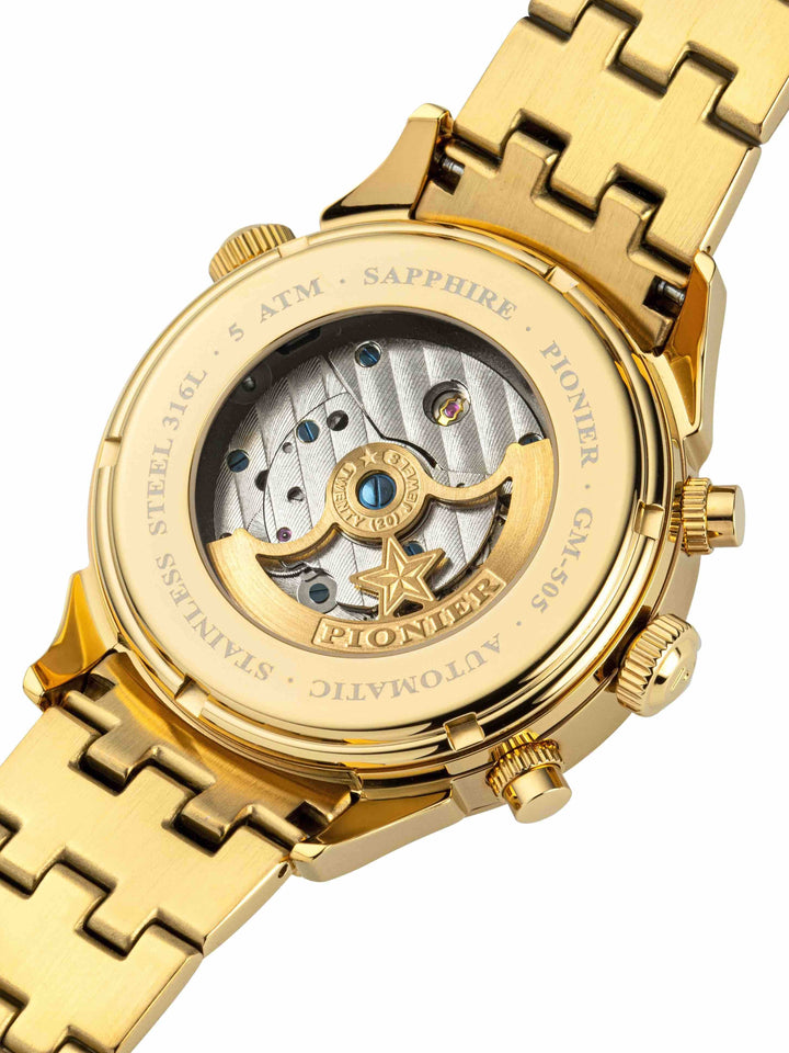 Automatic Florida Diamonds by Pionier Germany GM-505-12 | Gold