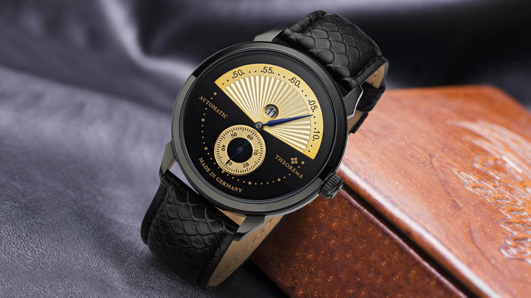 Made in Germany Istanbul by Theorema an automatic watch for men with black leather band