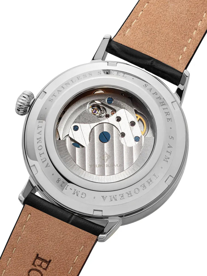 Dual-time automatic Ibiza - GM-128-1 |Silver| by Theorema, Germany