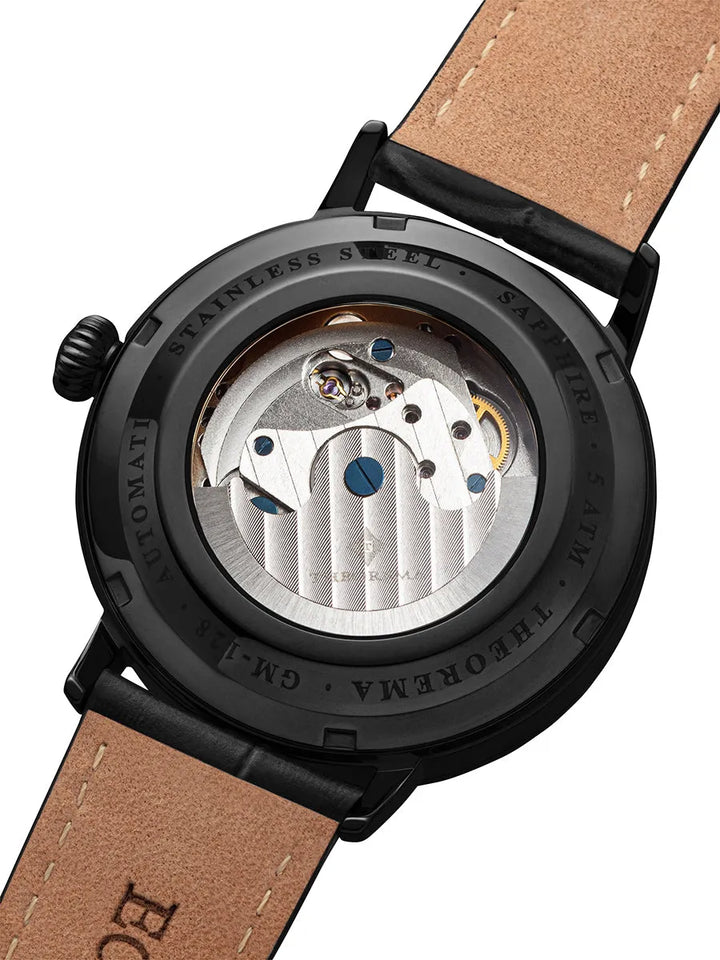 Dual-time automatic Ibiza - GM-128-6 |Black| by Theorema, Germany