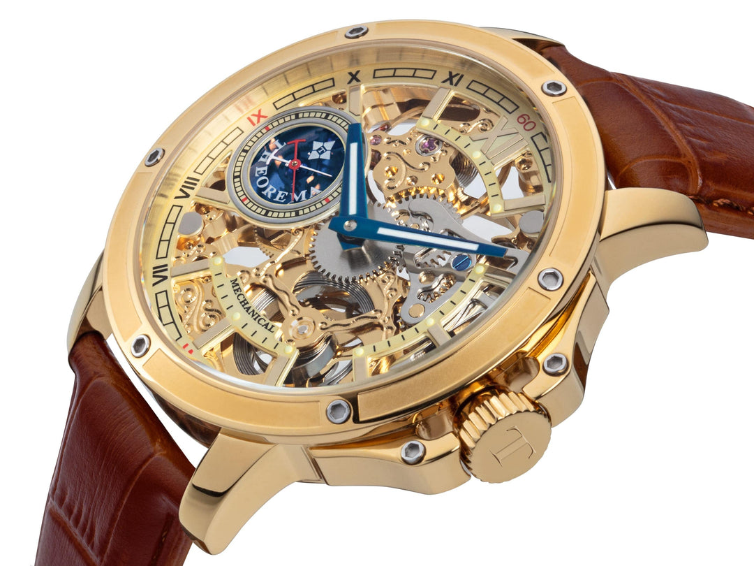 twins acoustic カウチンニット スカル 42 BRW See-through skeleton Lagos by Theorema, Germany GM-113-3 |Gold