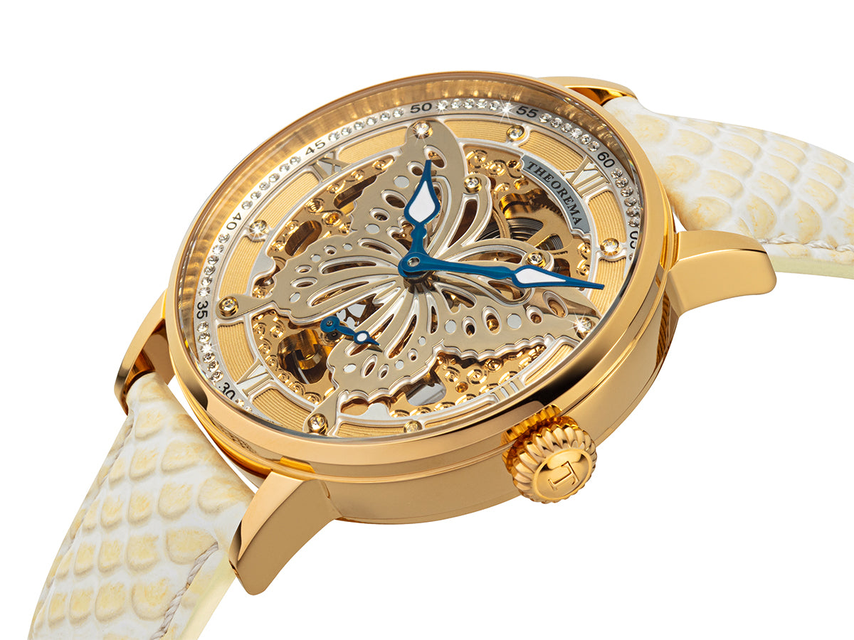 Madame Butterfly by Theorema Germany - GM-123-2 |Gold| with 82 Swarovski