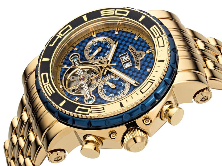 Calendar Automatic Miami by Pionier Germany - GM-506-11 | Gold