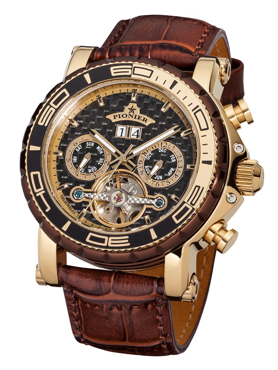 Calendar Automatic Miami by Pionier Germany - GM-506-6 | Gold