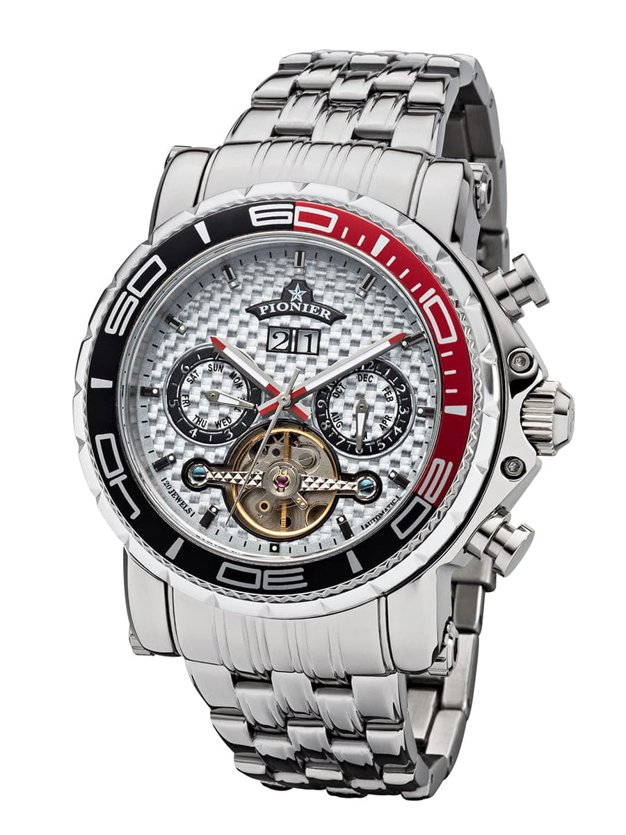 Calendar Automatic Miami by Pionier Germany - GM-506-8 | Silver