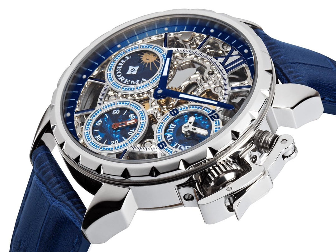 Dual-time Oman by Theorema Germany GM-108-2 | Silver | – Tufina
