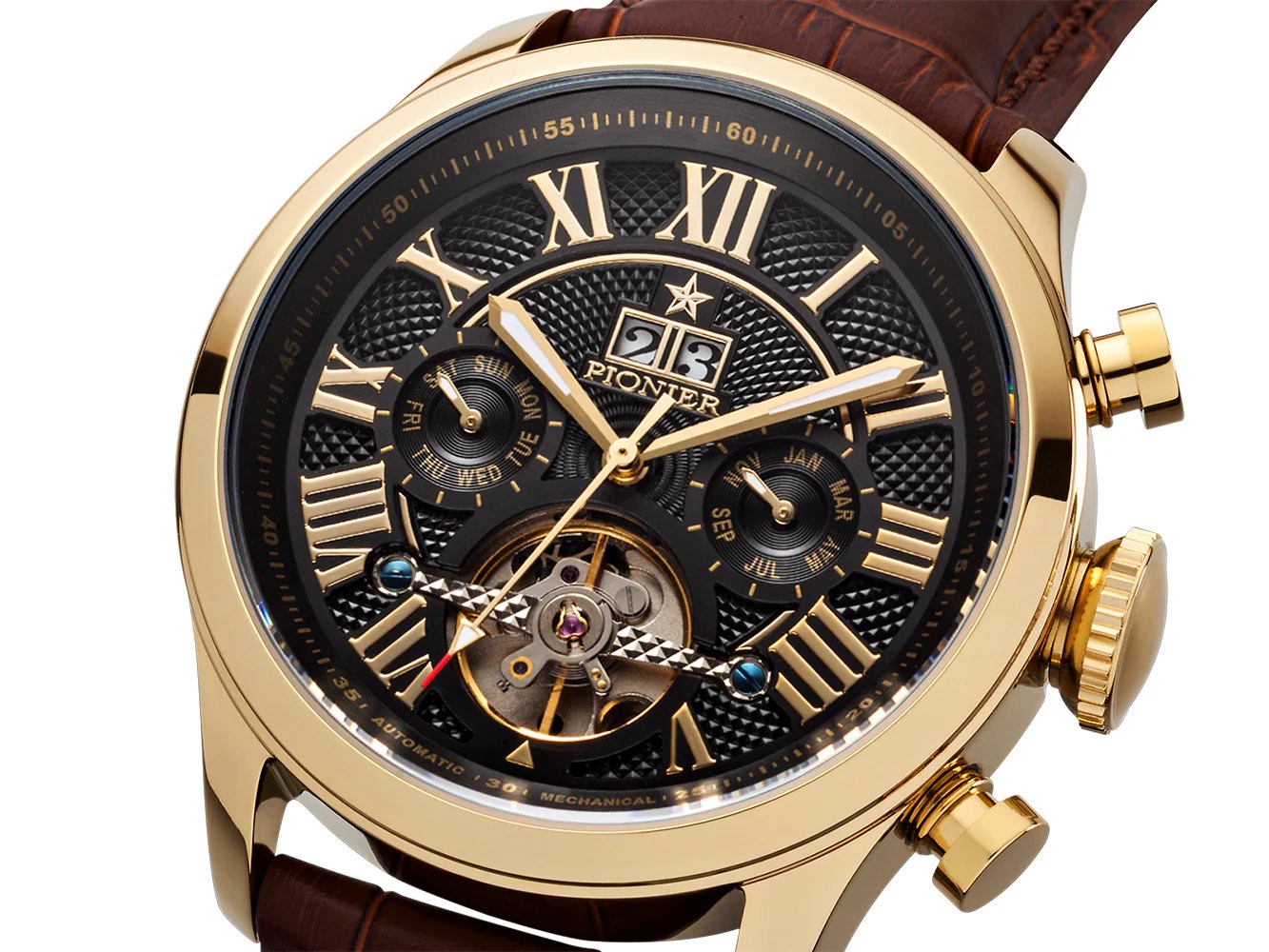 Automatic Havana P7001-3 | Gold | Pionier Germany