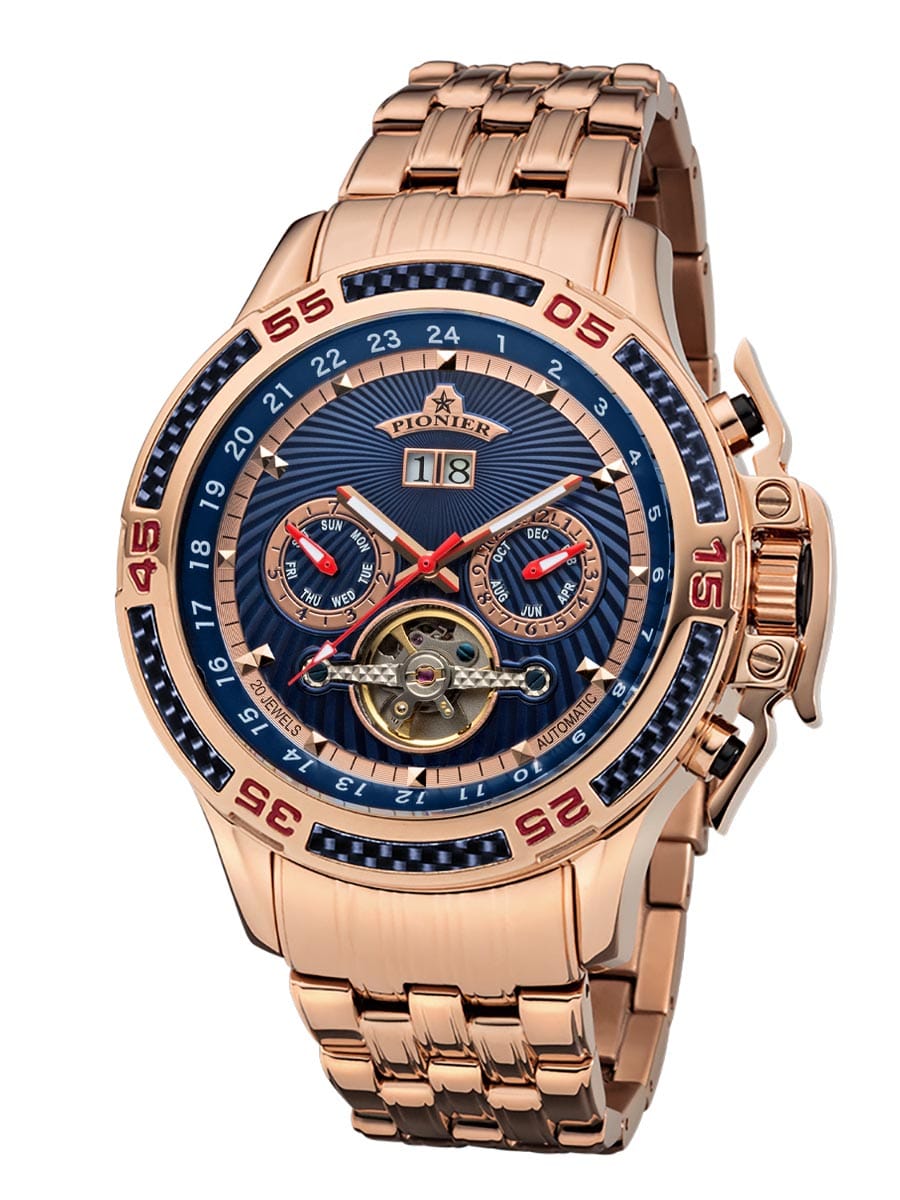 Amsterdam Automatic Calendar Watch by Pionier GM-515-9 |Gold