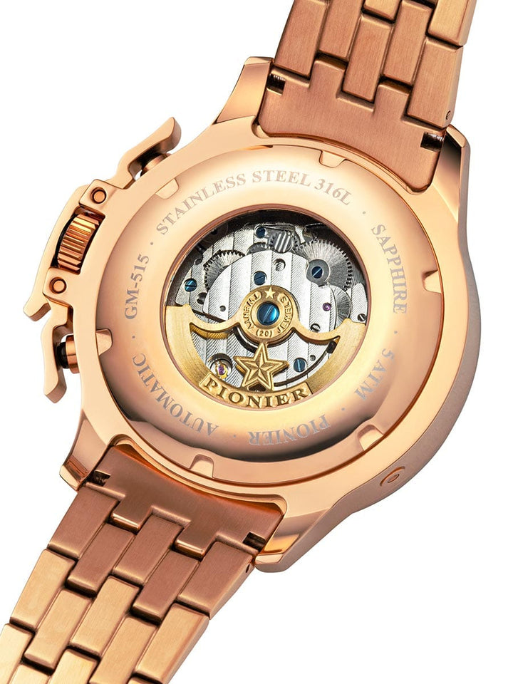 Amsterdam Automatic Calendar Watch by Pionier GM-515-11 |Rose