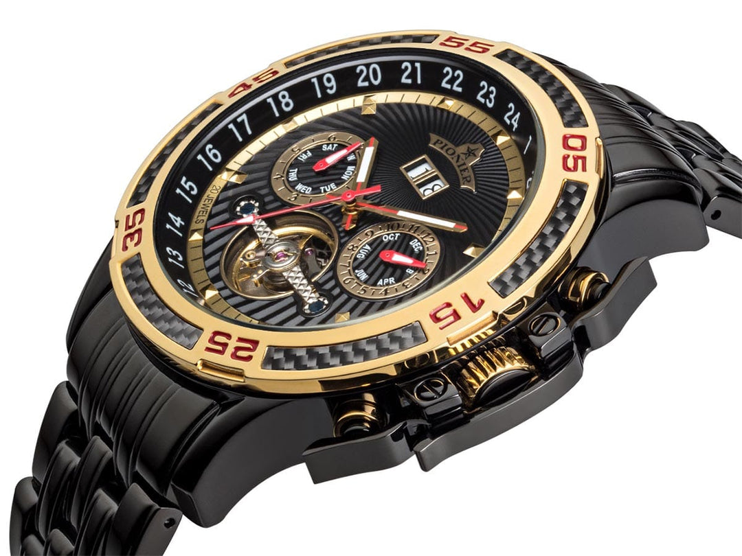 Amsterdam Automatic Calendar Watch by Pionier GM-515-12 |Black