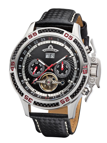 Amsterdam Pionier collection black dial with silver case.