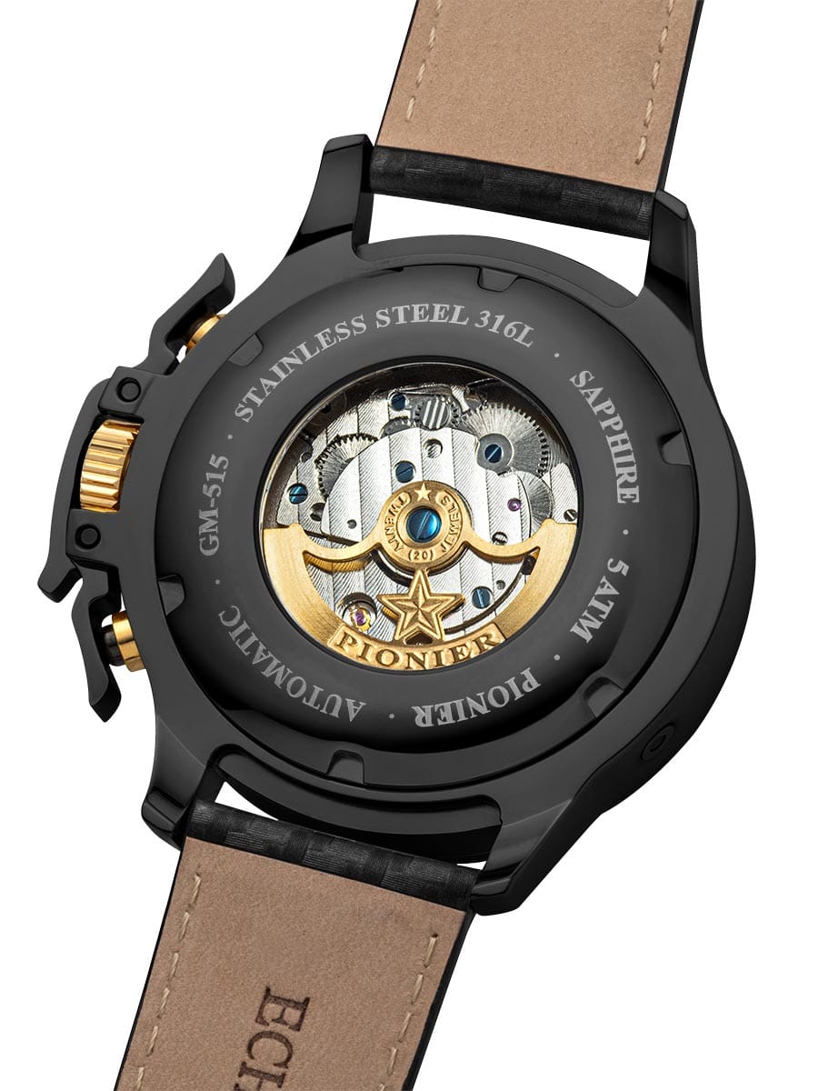 Amsterdam Automatic Calendar Watch by Pionier GM-515-6 |Silver