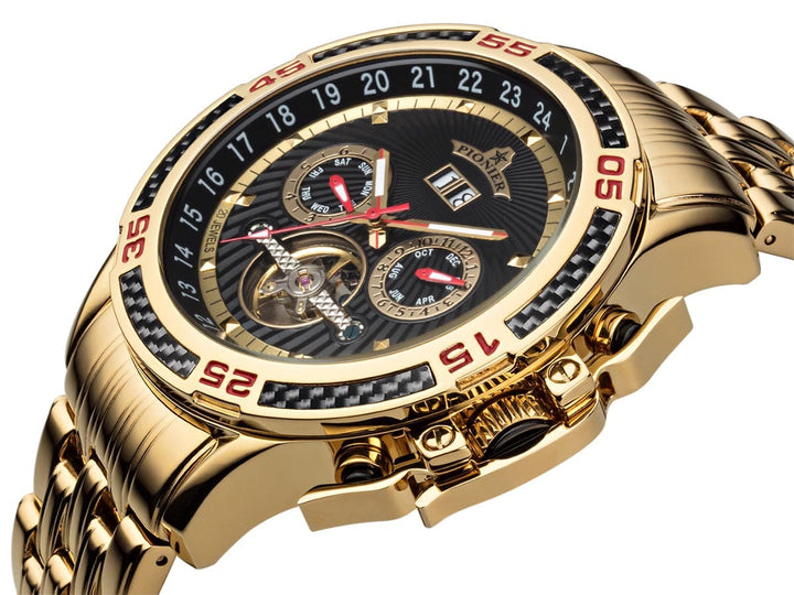 Amsterdam Automatic Calendar Watch by Pionier GM-515-9 |Gold