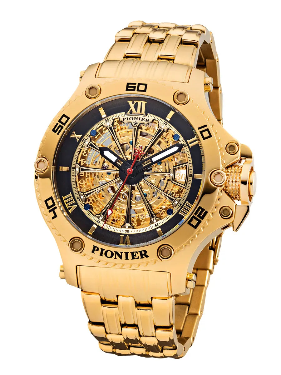 Automatic Barcelona GM-516-10 | Gold | Pionier, Germany – Tufina Automatic Barcelona GM-516-10 | Gold | Pionier, Germany – Tufina