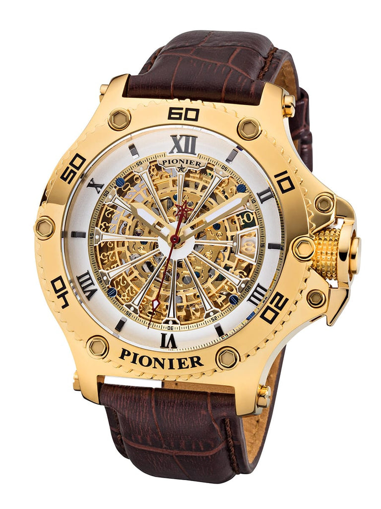 SPRING VALLEY ブラウン Barcelona (G-JSM05) Automatic Barcelona GM-516-3 | Gold | Pionier, Germany – Tufina