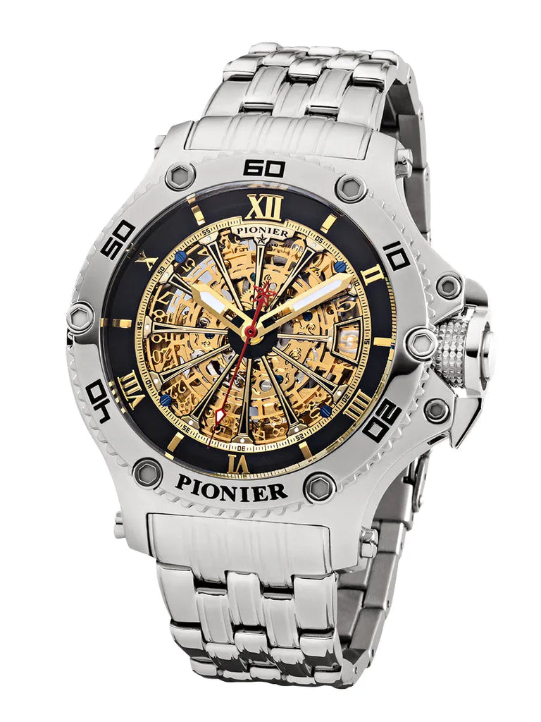 Automatic Barcelona GM-516-8 | Silver | Pionier, Germany – Tufina Automatic Barcelona GM-516-8 | Silver | Pionier, Germany – Tufina