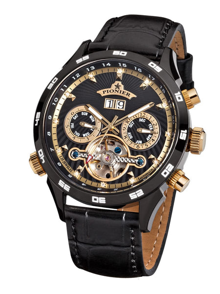 Automatic calendar Florida Diamonds by Pionier Germany GM-505-7A | Black |