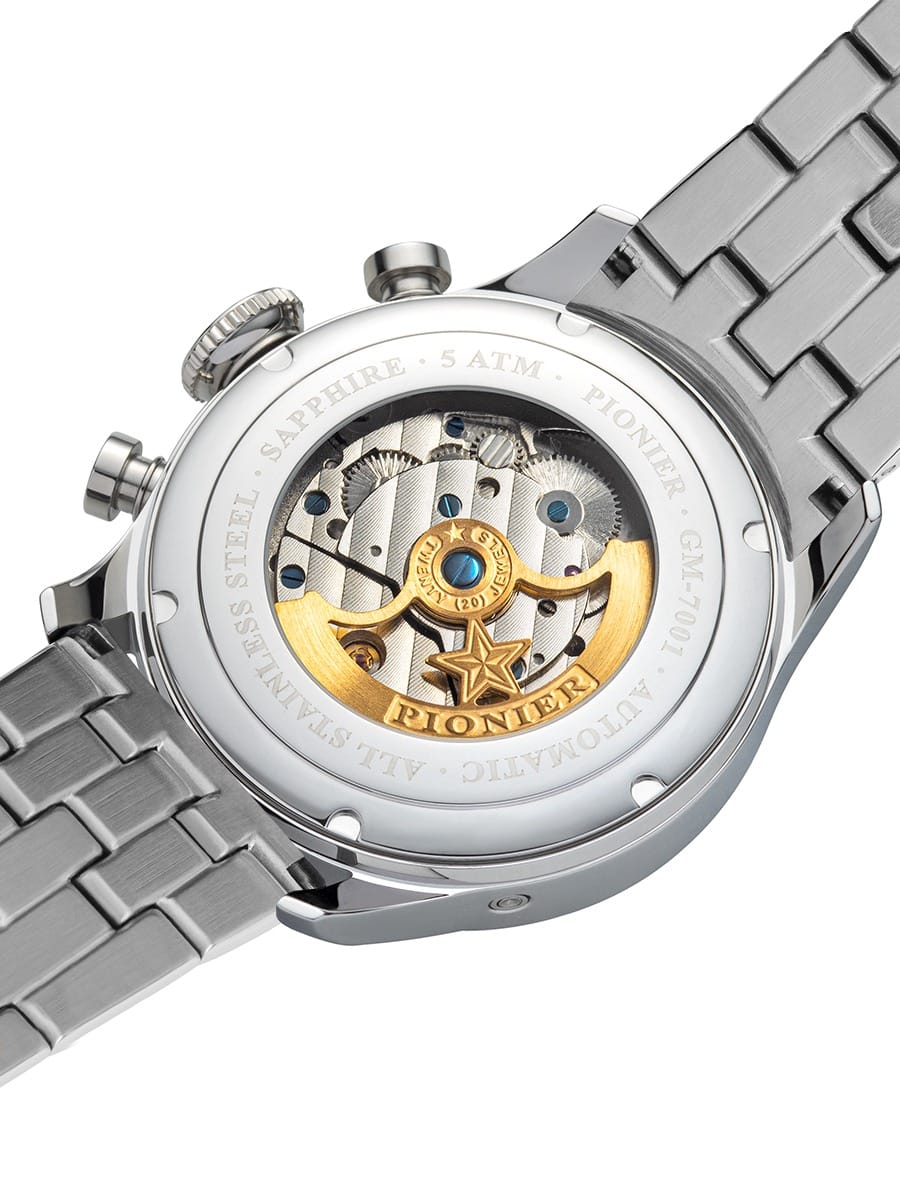 ローマンtype7 Automatic Havana P7001-10| Silver | Pionier Germany – Tufina Watches