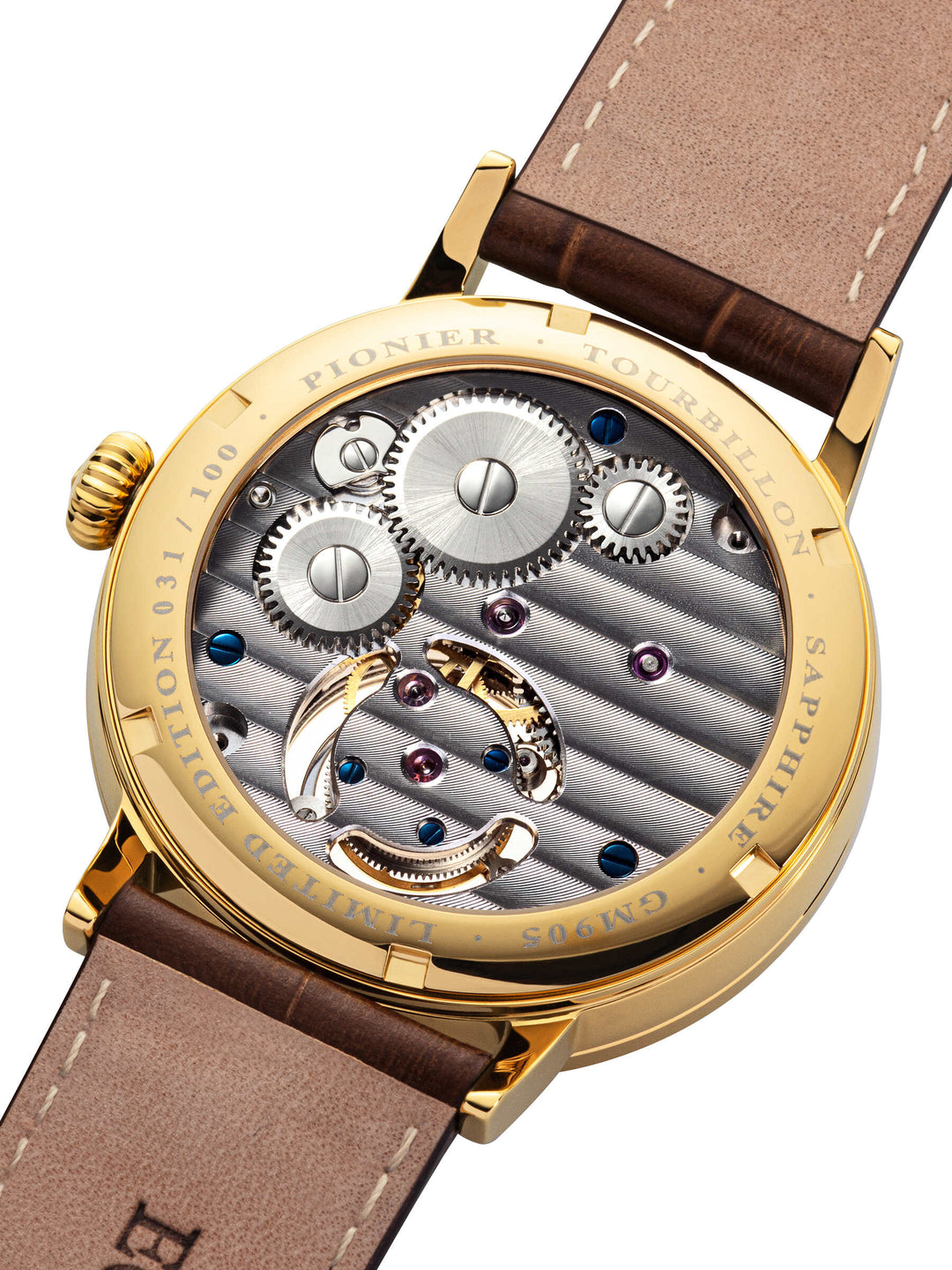 Handmade Lausanne Tourbillon by Pionier Germany - GM-905-3 |Gold