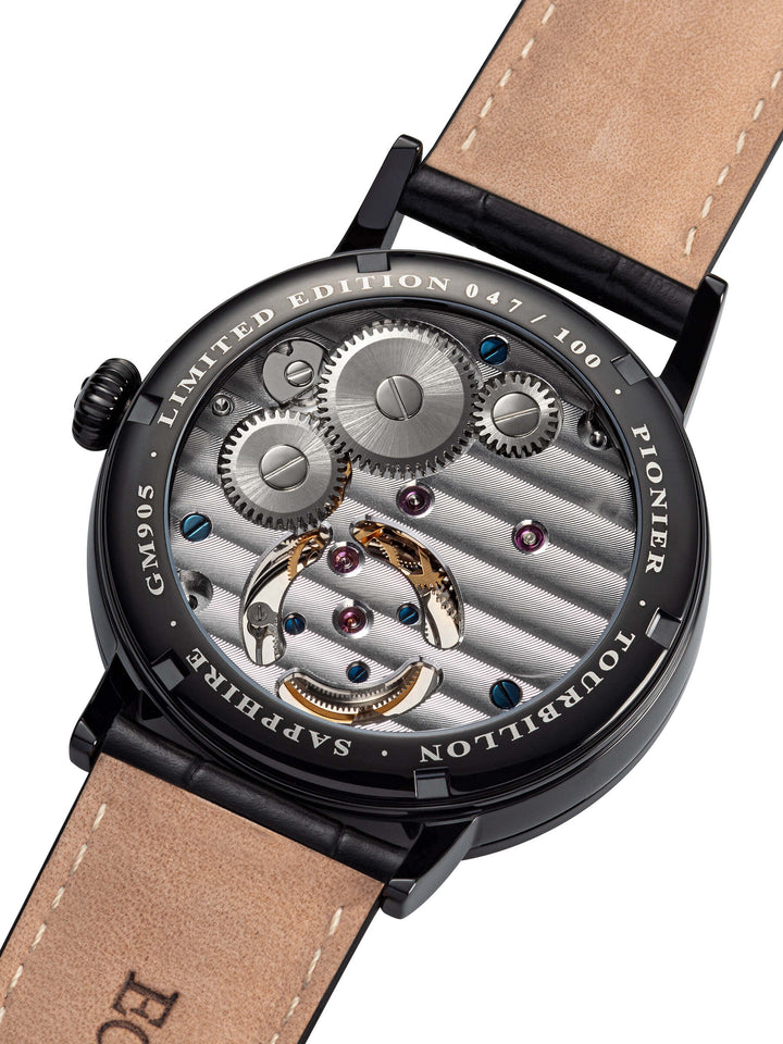 Handmade Lausanne Tourbillon by Pionier Germany - GM-905-6 |Black