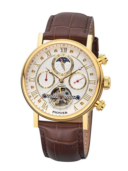 Automatic Diamonds watch with calendar by Pionier Germany