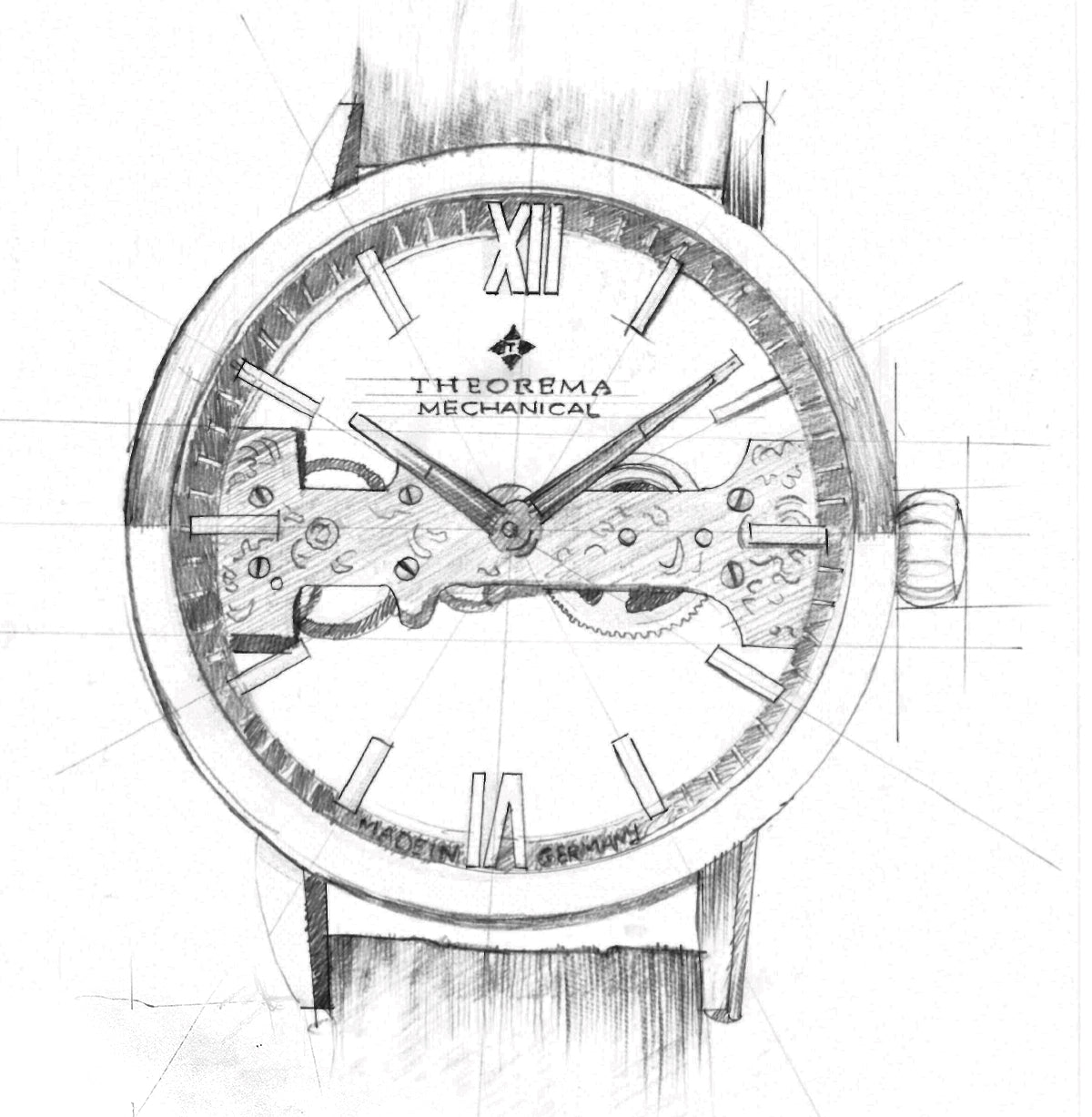 Hand drawing sketch of the collection San Francisco by Theorema Germany