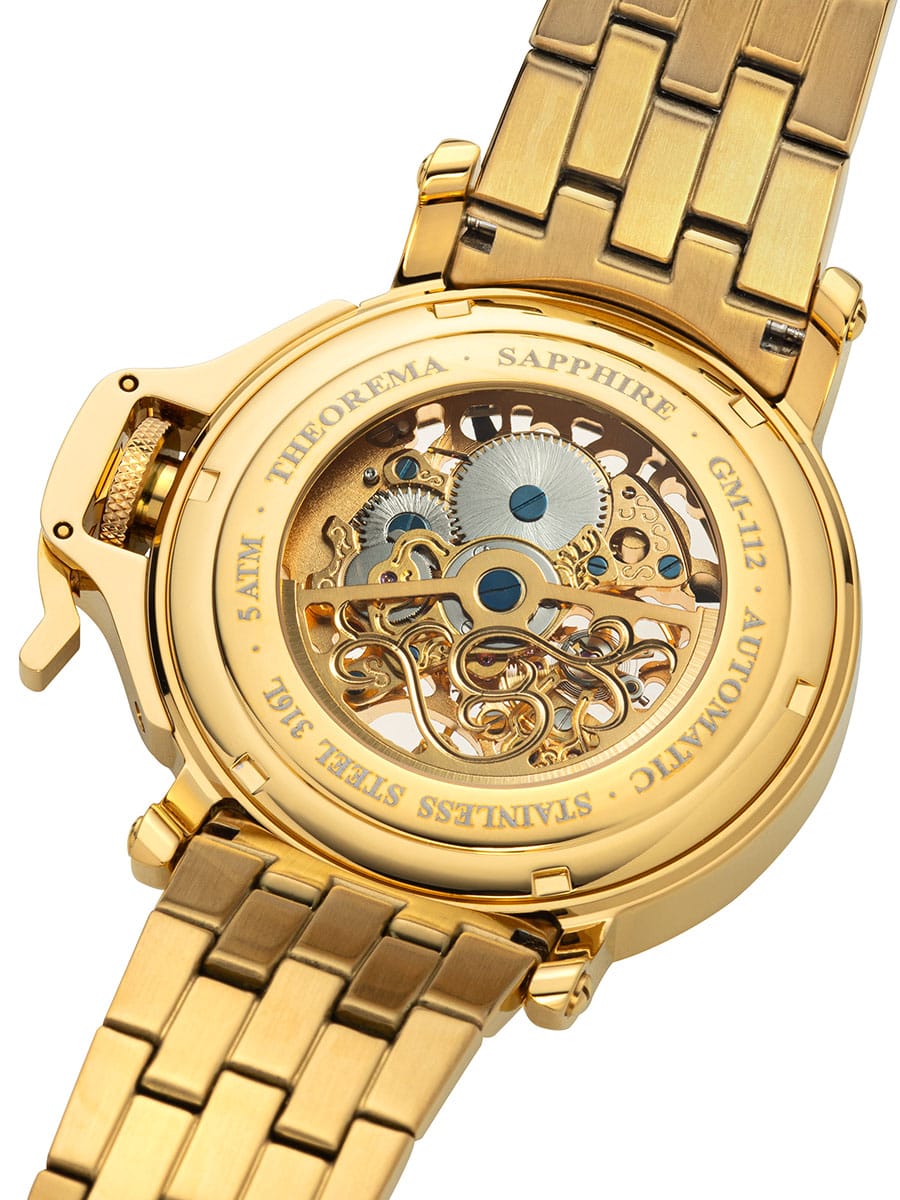 Automatic Full Skeleton Madrid by Theorema Germany GM-112-10 |Gold
