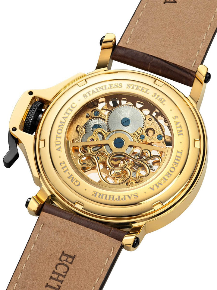 Automatic Full Skeleton Madrid by Theorema Germany GM-112-3 |Gold