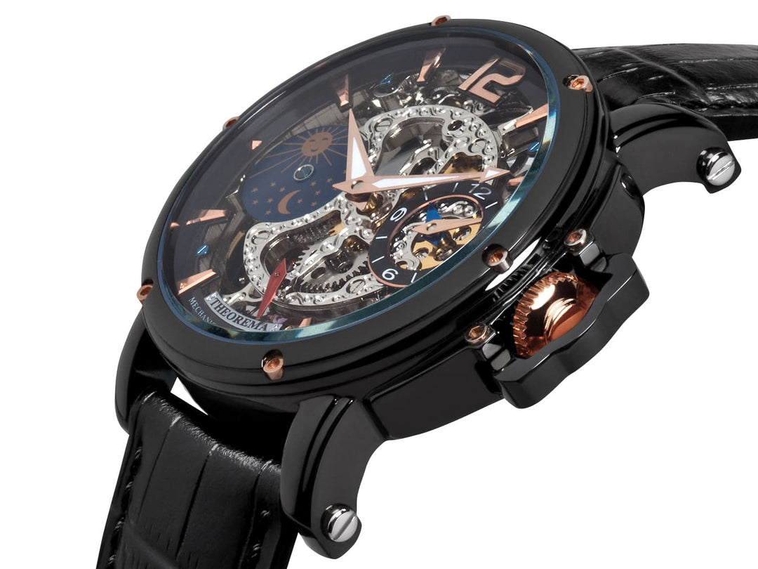 チェケラプランツ Dual-time Copacabana GM-104-3 |Black| by Theorema, Germany