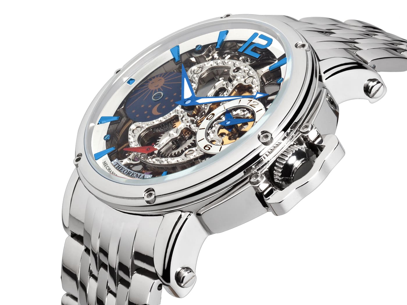 Dual-time Copacabana GM-104-6 |Silver| by Theorema, Germany
