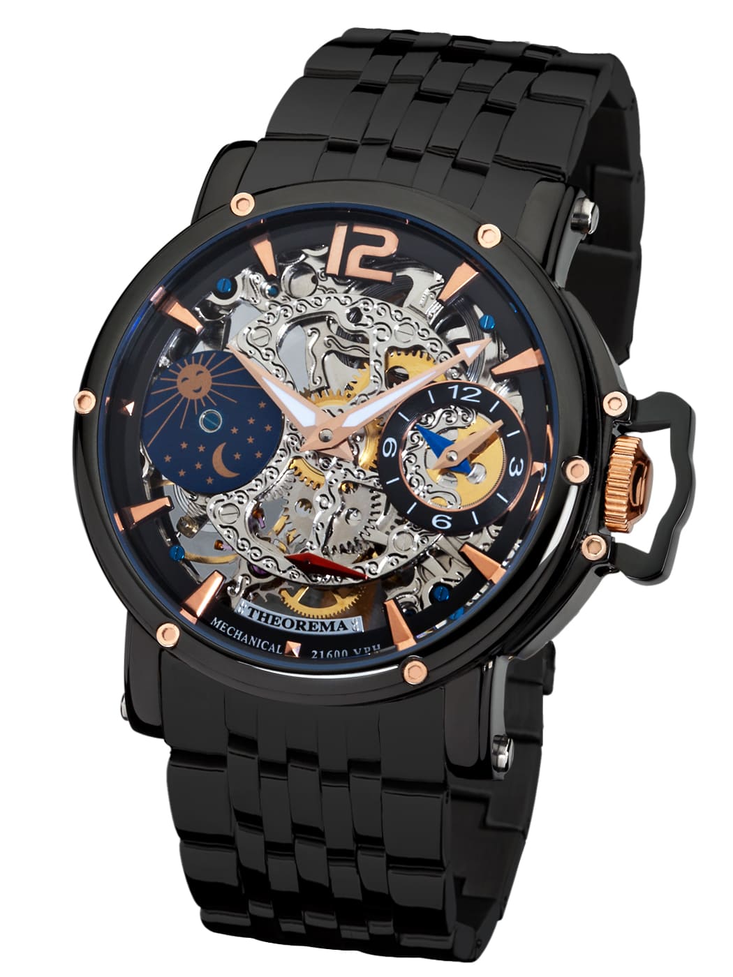 Dual-time Copacabana GM-104-9 |Black| by Theorema, Germany