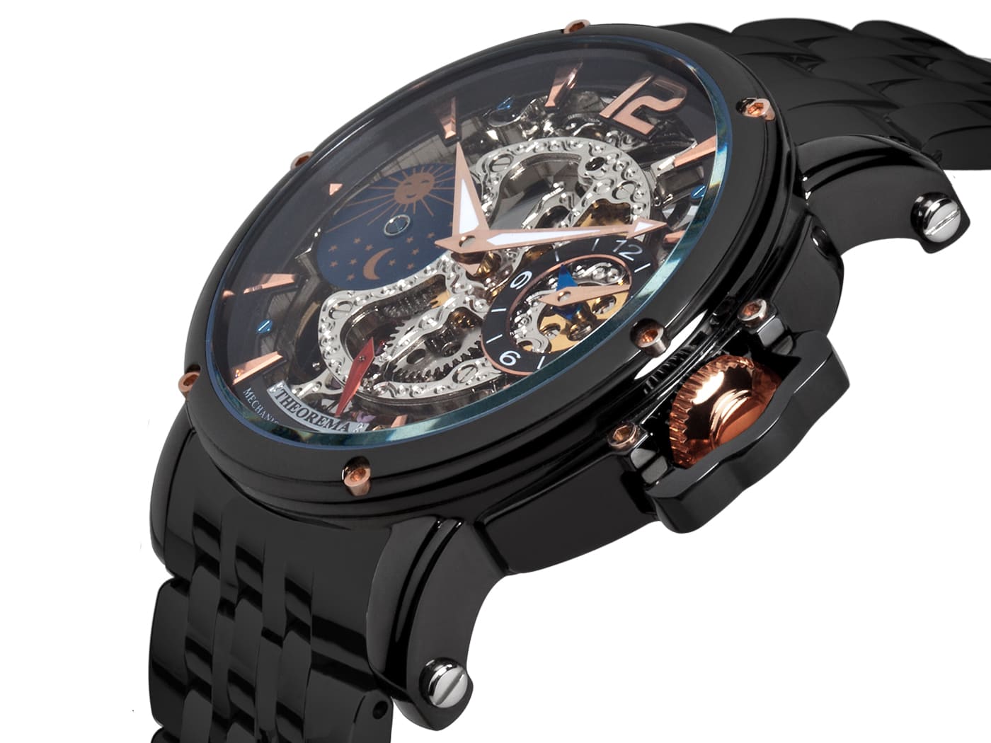 Dual-time Copacabana GM-104-9 |Black| by Theorema, Germany