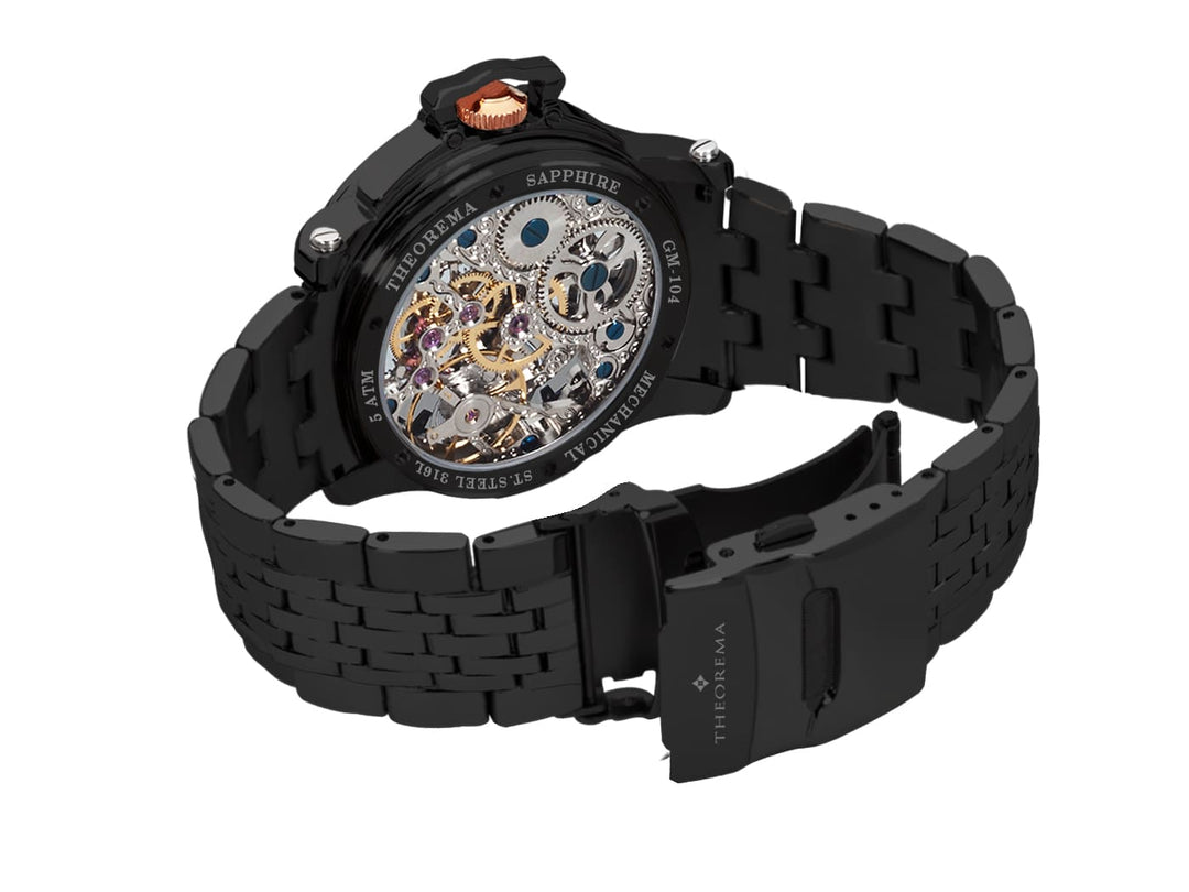 Dual-time Copacabana GM-104-9 |Black| by Theorema, Germany
