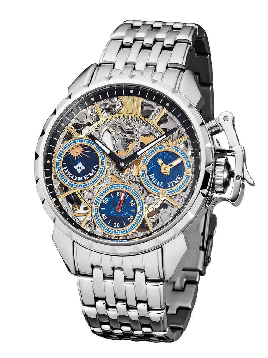 Dual-time Oman by Theorema Germany GM-108-8 | Silver | – Tufina