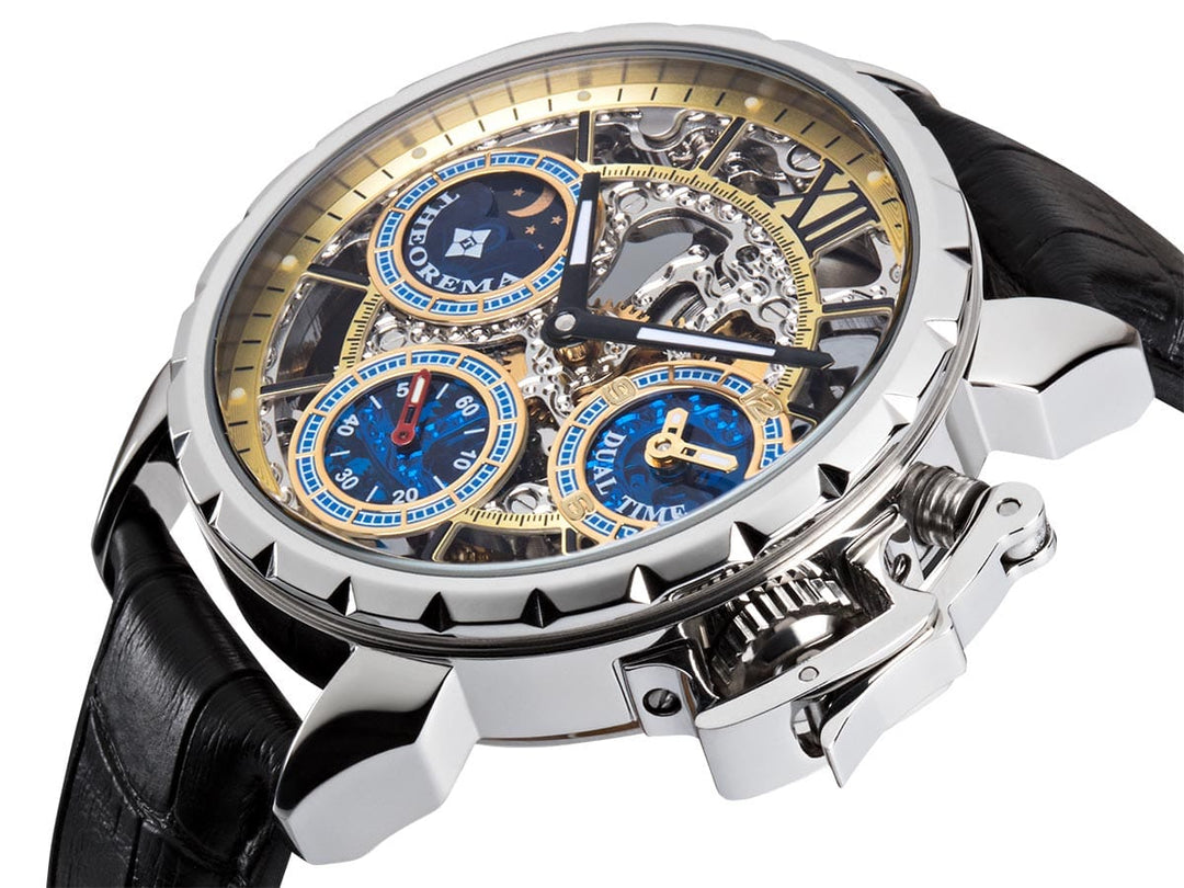 Dual-time Oman by Theorema Germany GM-108-1 | Silver | – Tufina