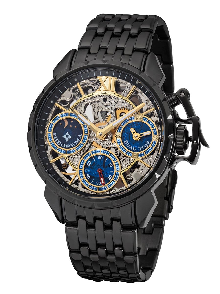 Dual-time Oman by Theorema Germany GM-108-4 | Black | – Tufina