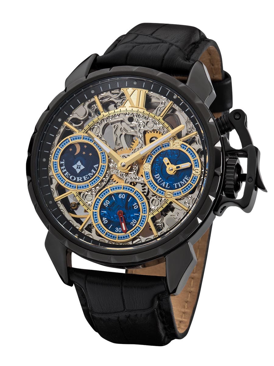 Dual-time Oman by Theorema Germany GM-108-4 | Black | – Tufina