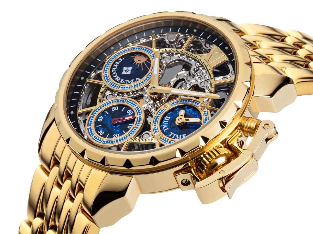 Dual-time Oman Theorema Germany GM-108-9 | Gold | – Tufina Watches